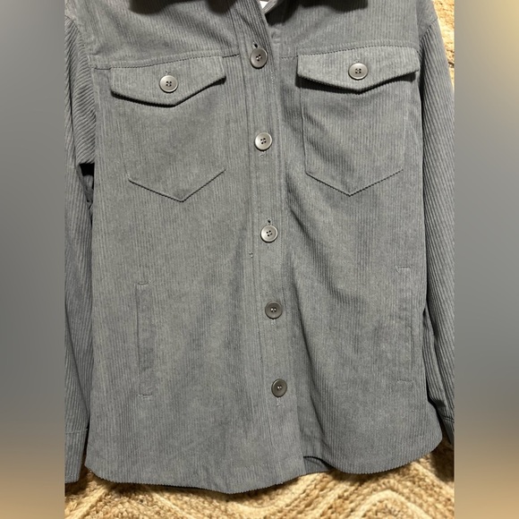Anthropologie Avec Les Filles Women's Gray Corduroy Oversized Shacket,Size XS - Picture 2 of 8